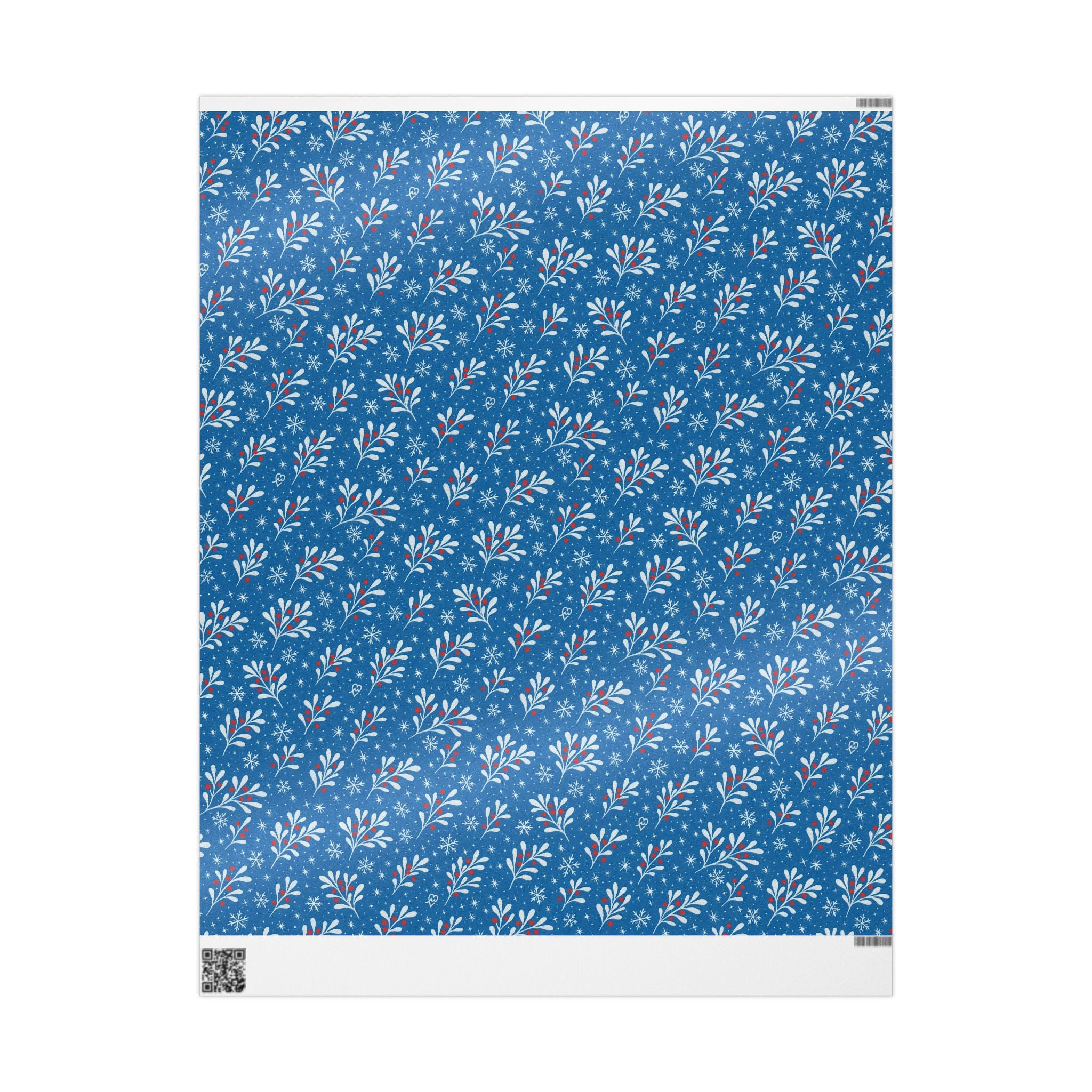 Christmas Wrapping Paper ー Mistletoe Blue