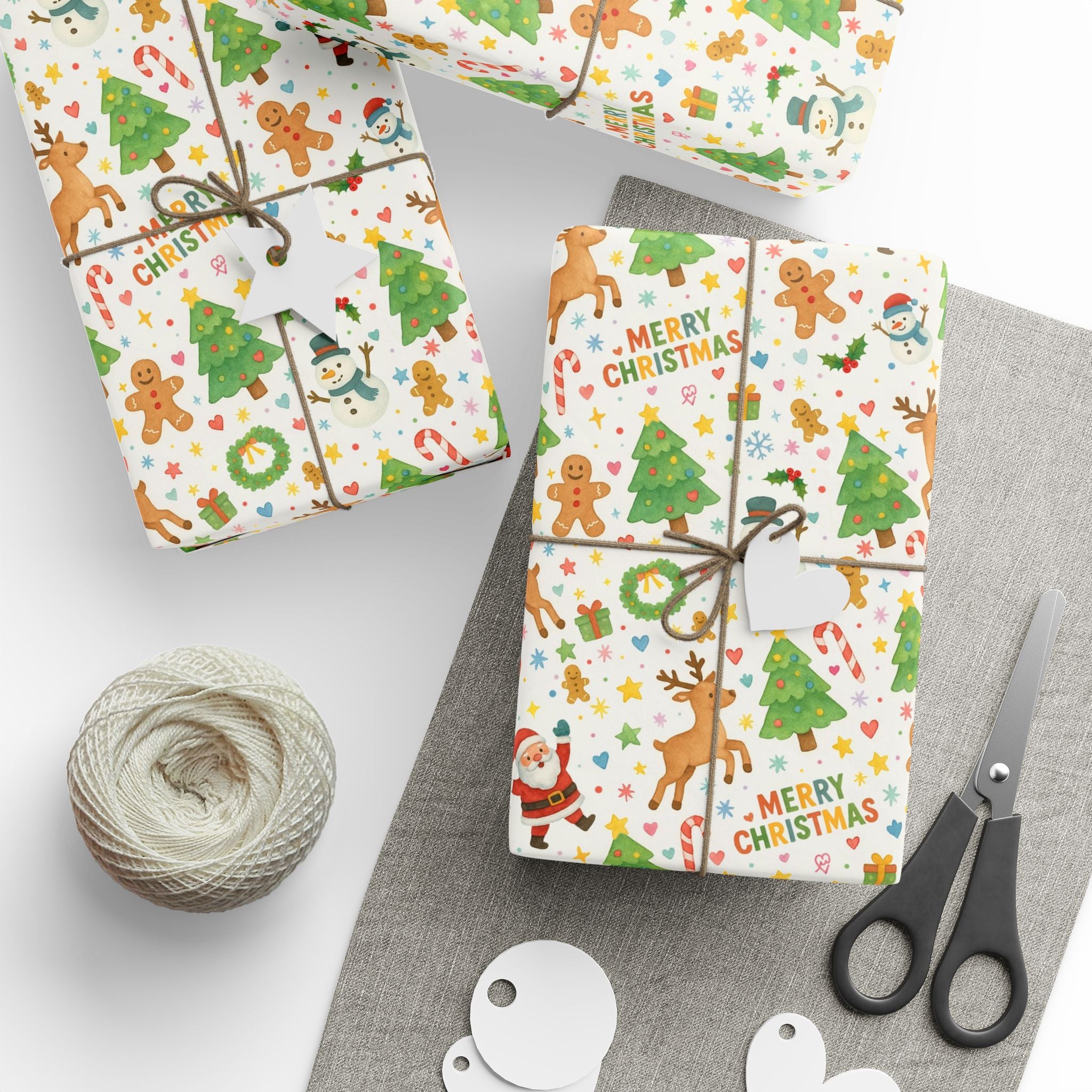 Christmas Wrapping Paper — White