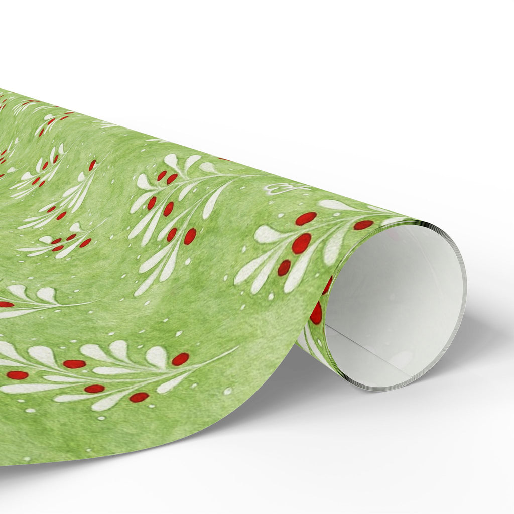 Christmas Wrapping Paper — Mistletoe Green