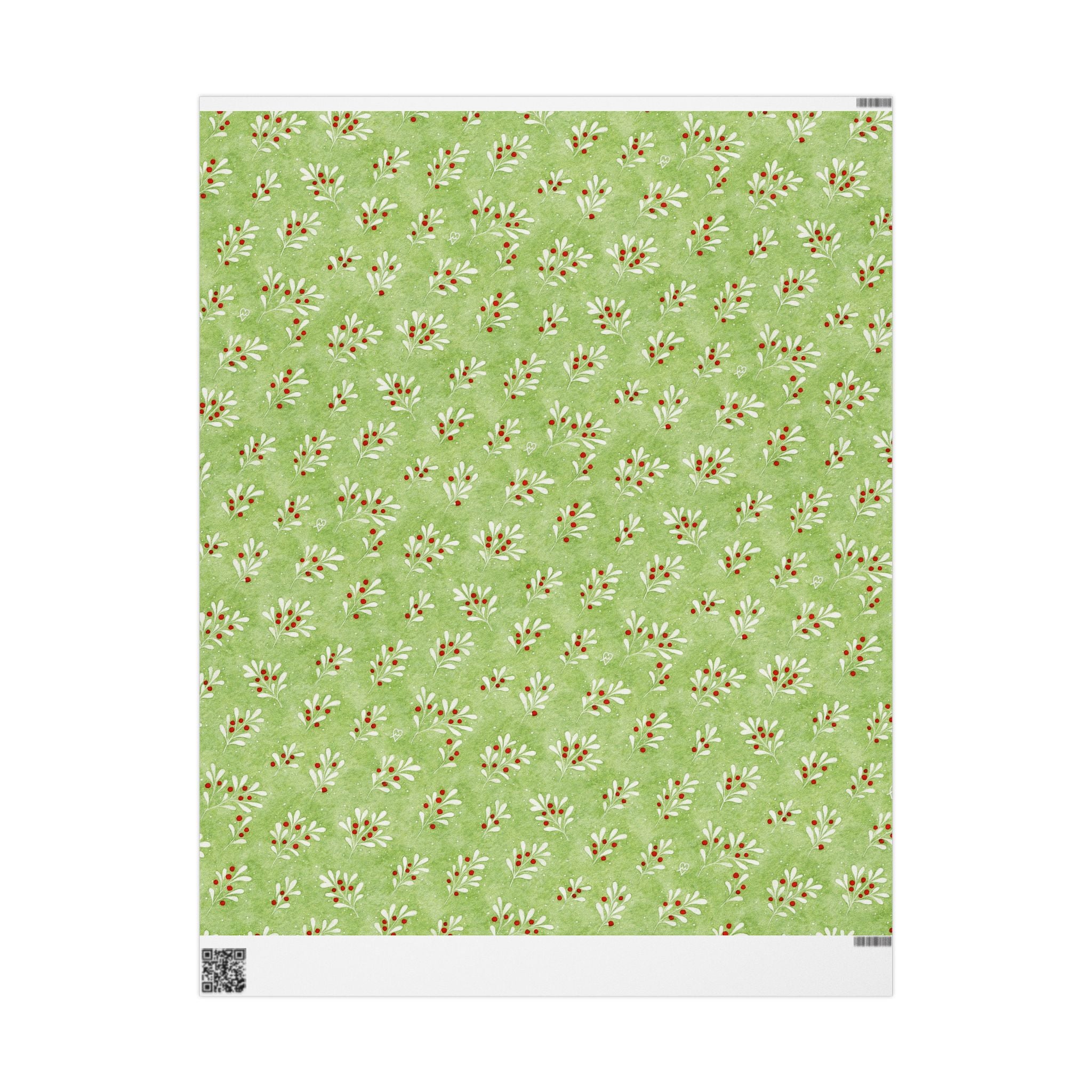 Christmas Wrapping Paper — Mistletoe Green