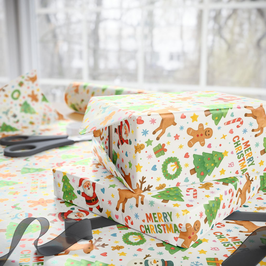 Christmas Wrapping Paper — White
