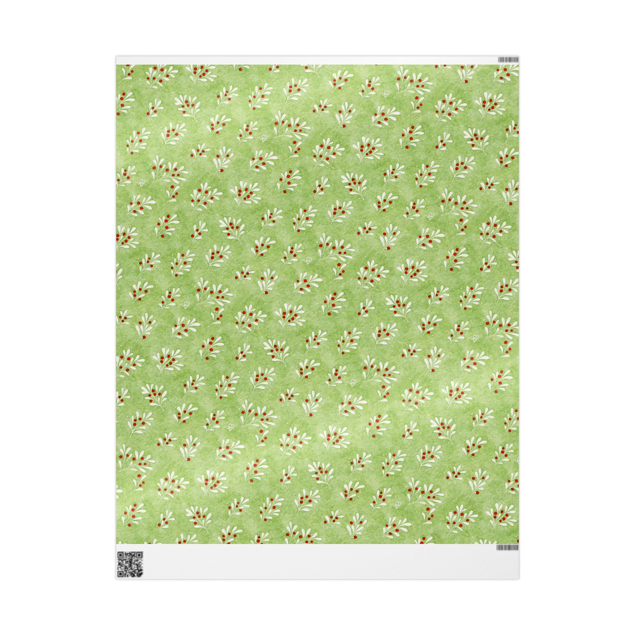 Christmas Wrapping Paper — Mistletoe Green
